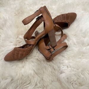 Lucky Brand Tan Woven Heels